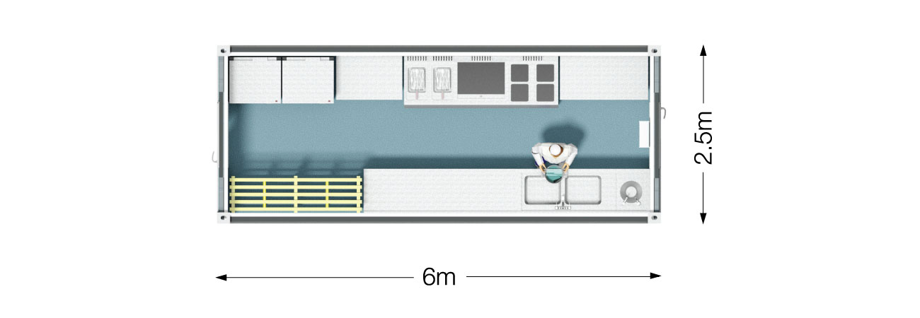 TW100_PLAN Remote Site Kitchen 100 Dimensions