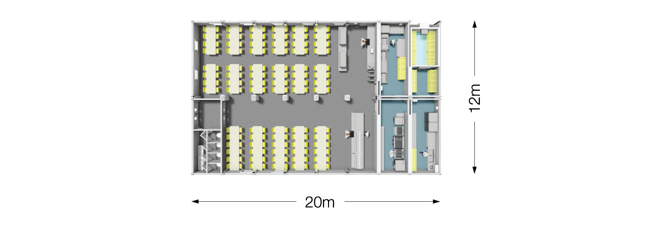 TW400D_PLAN Remote Site Kitchen 400 With Dining Plan