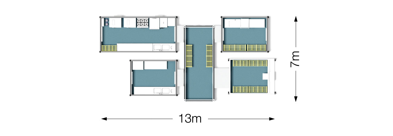 PP6 Temporary Kitchen Dimensions