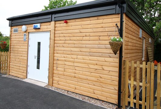 Wooden clad kitchen